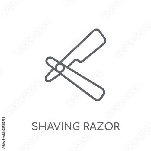 shaving razor linear icon. Modern outline shaving razor logo concept on white background from Hygiene collection