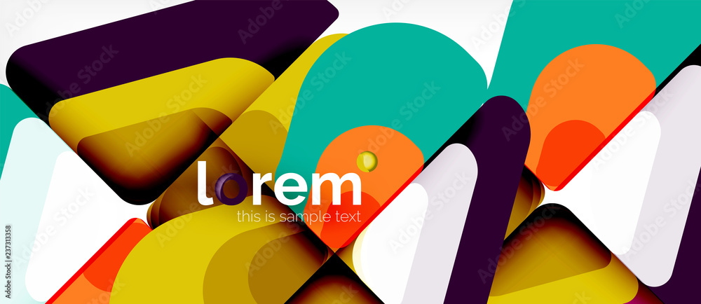 Abstract background multicolored geometric shapes modern design