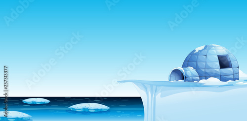 A cold north pole background