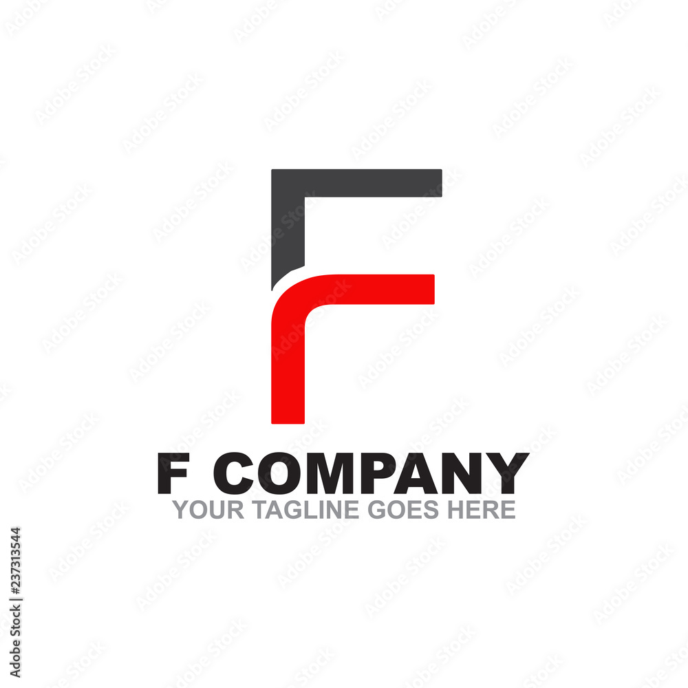 F letter logo design vector template