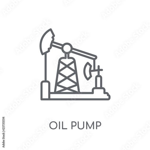 Oil pump linear icon. Modern outline Oil pump logo concept on white background from Industry collection