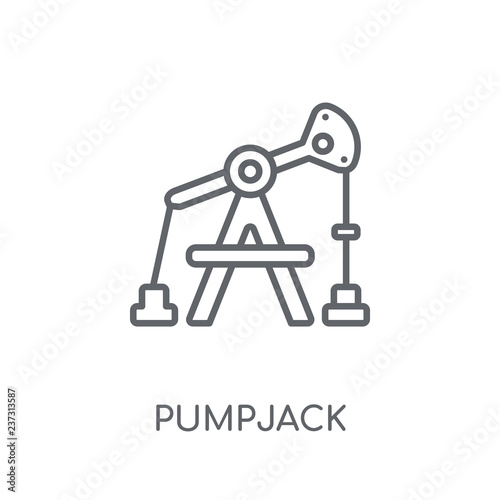 Pumpjack linear icon. Modern outline Pumpjack logo concept on white background from Industry collection