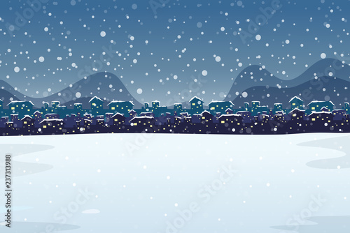 An outdoor winter landscape
