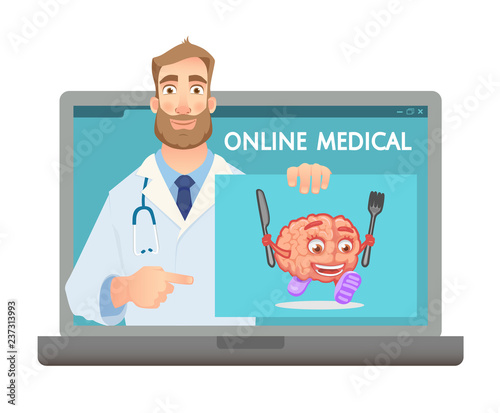 Online medicine concept
