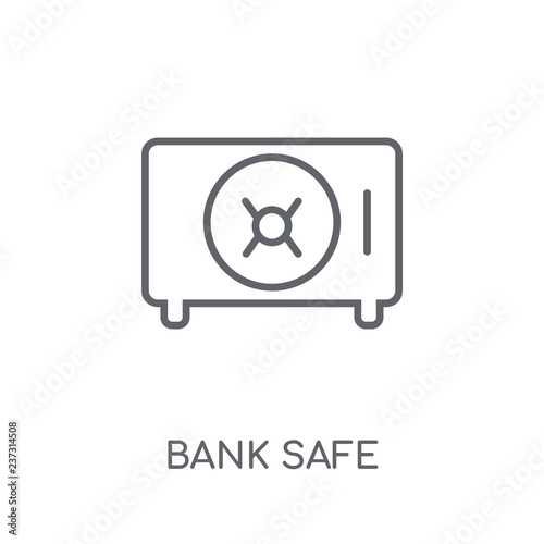 bank safe linear icon. Modern outline bank safe logo concept on white background from Insurance collection