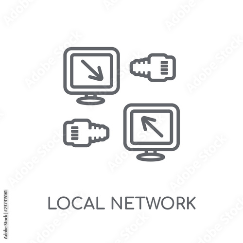 Local network linear icon. Modern outline Local network logo concept on white background from Internet Security and Networking collection