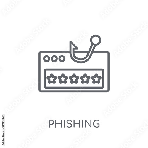 Phishing linear icon. Modern outline Phishing logo concept on white background from Internet Security and Networking collection