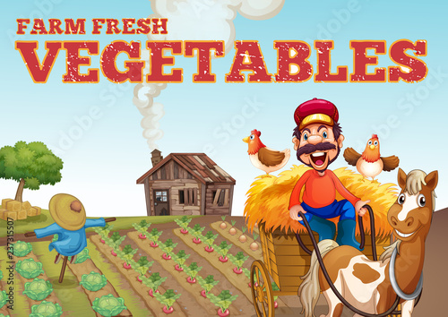 Farm fresh vegetables theme