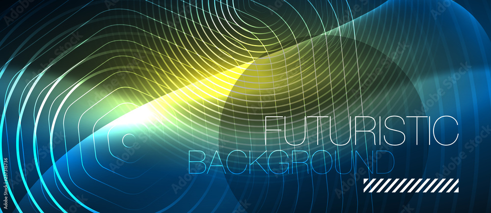 Neon glowing lines, magic energy space blue light concept, abstract background wallpaper design Neon glowing lines, magic energy space blue light concept, abstract background wallpaper design