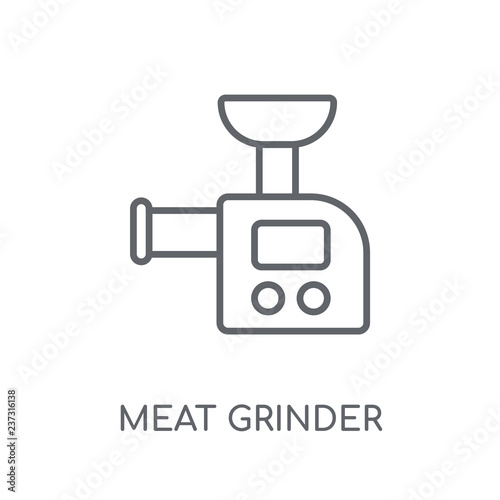 Meat grinder linear icon. Modern outline Meat grinder logo concept on white background from kitchen collection