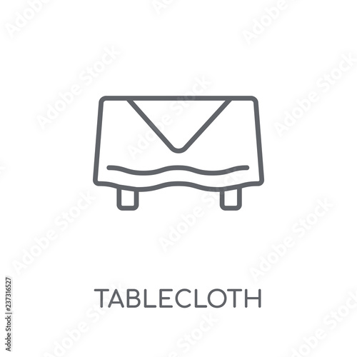 tablecloth linear icon. Modern outline tablecloth logo concept on white background from kitchen collection