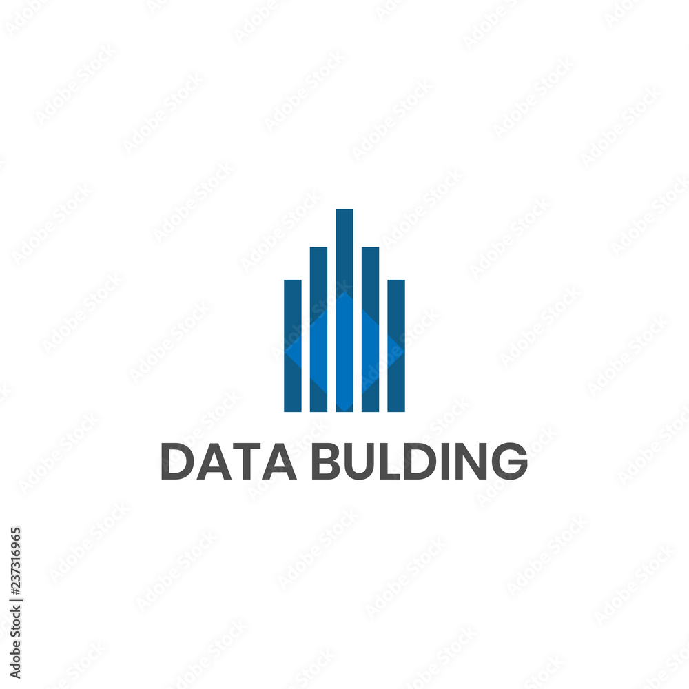 Data building logo design inspiration