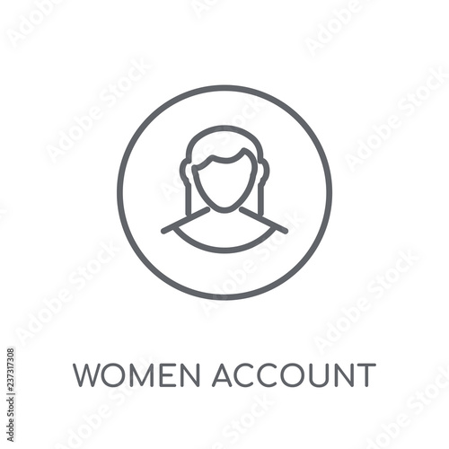 Women Account linear icon. Modern outline Women Account logo concept on white background from Ladies collection