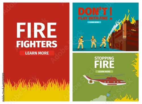Vector Illustration Cartoon Fire Extinguishing