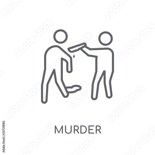 murder linear icon. Modern outline murder logo concept on white background from law and justice collection