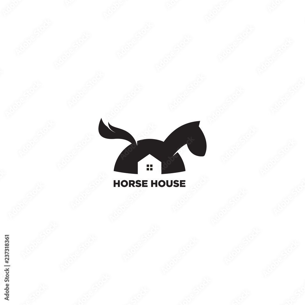 Obraz premium Horse Logo Vector, Pony Logo Vector
