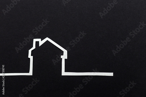 an image of a house on dark background