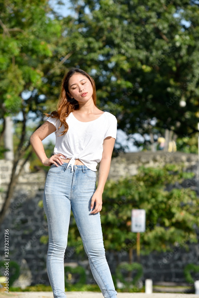 Standing Attractive Female Standing Attractive Female