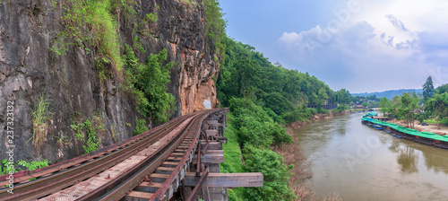 Death railway in river Kwai at Kanchanaburi, Thailand photo