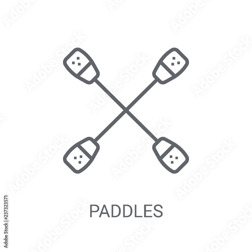 Paddles icon. Trendy Paddles logo concept on white background from Nautical collection