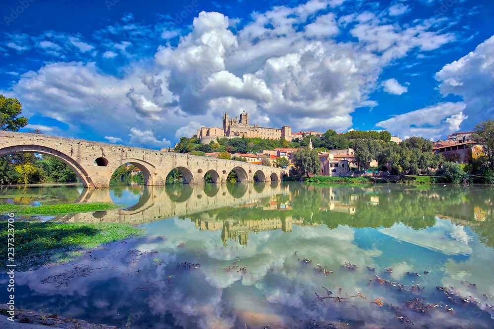 The Old Bridge at Beziers, south of France