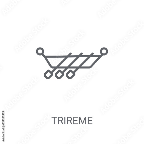 trireme icon. Trendy trireme logo concept on white background from Nautical collection
