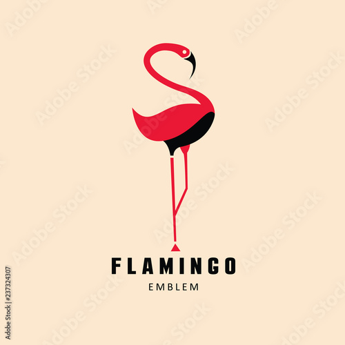Flamingo logotype - vector illustration 