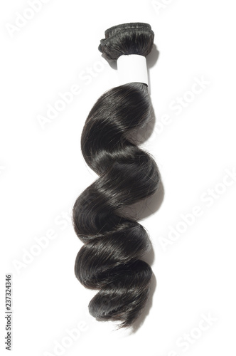 Loose wavy spiral black human hair weaves extensions bundles