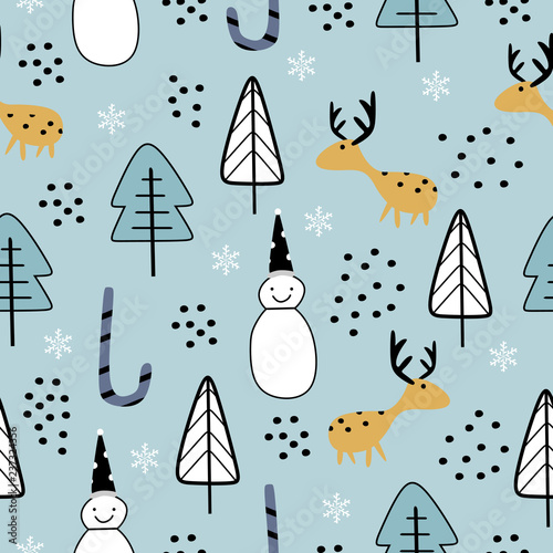 Cute christmas doodle seaml...