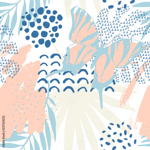 Abstract drawing in pastel color palette.
