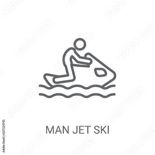 man Jet ski icon. Trendy man Jet ski logo concept on white background from People collection