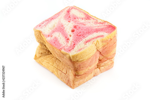 sliced pink bread