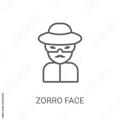 Zorro face icon. Trendy Zorro face logo concept on white background from People collection