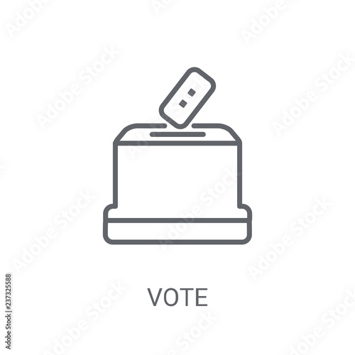Vote icon. Trendy Vote logo concept on white background from Political collection