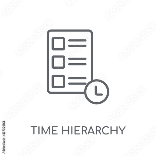 Time hierarchy linear icon. Modern outline Time hierarchy logo concept on white background from Productivity collection