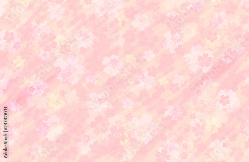 watercolor and cherry blossom background illustration