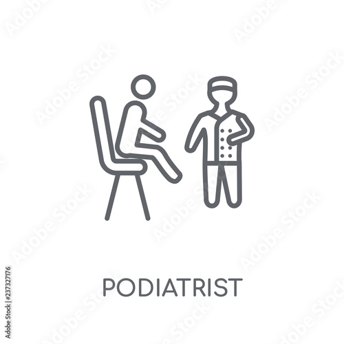 Podiatrist linear icon. Modern outline Podiatrist logo concept on white background from Professions collection