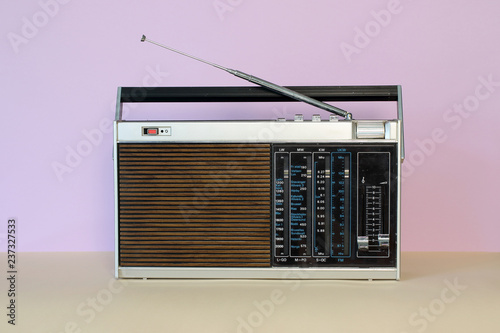 Vintage transistor radio photo