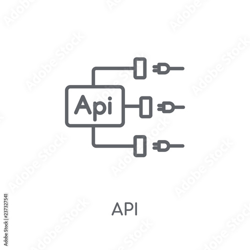 Api linear icon. Modern outline Api logo concept on white background from Programming collection
