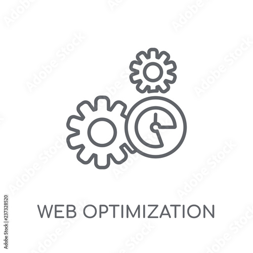 Web optimization linear icon. Modern outline Web optimization logo concept on white background from Programming collection