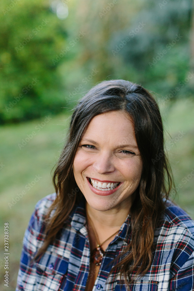 Portrait of Happy Brunette Woman Portrait of Happy Brunette Woman