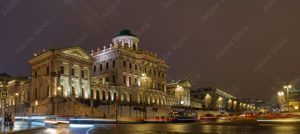 Fototapeta premium night view of moscow russia