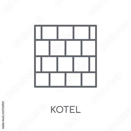 Kotel linear icon. Modern outline Kotel logo concept on white background from Religion-2 collection