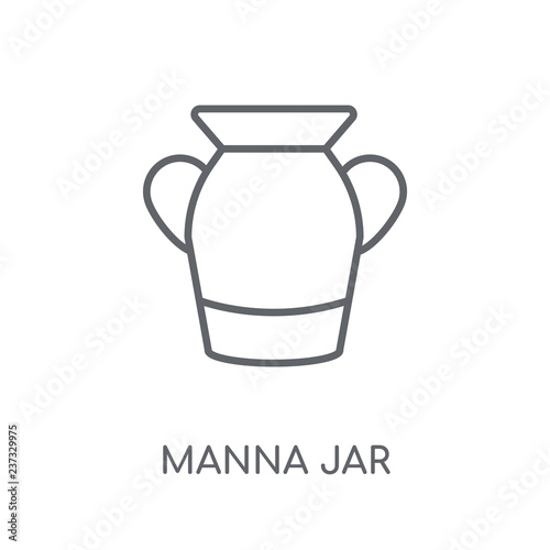 Manna Jar linear icon. Modern outline Manna Jar logo concept on white background from Religion-2 collection