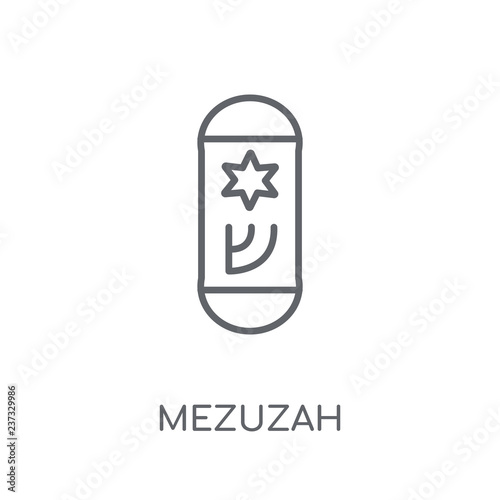Mezuzah linear icon. Modern outline Mezuzah logo concept on white background from Religion-2 collection