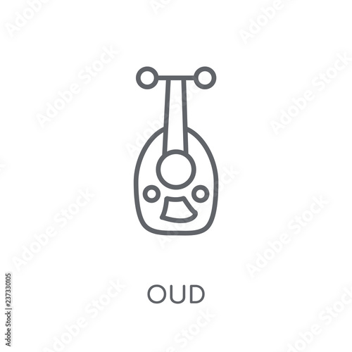 Oud linear icon. Modern outline Oud logo concept on white background from Religion-2 collection