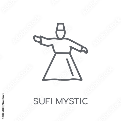 Sufi Mystic linear icon. Modern outline Sufi Mystic logo concept on white background from Religion-2 collection