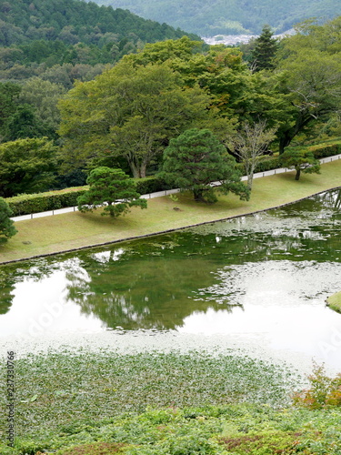 Kyoto,Japan-September 6, 2015: Shugakuin Imperial Villa or Shugakuin Rikyu in Kyoto in autumn photo