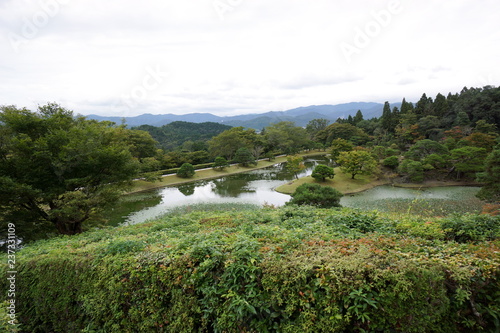 Kyoto Japan-September 6  2015  Shugakuin Imperial Villa or Shugakuin Rikyu in Kyoto in autumn