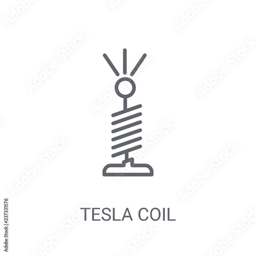 Tesla coil icon. Trendy Tesla coil logo concept on white background from Science collection